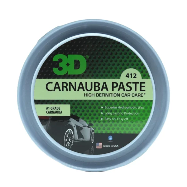 3D Carnauba Paste Wax – Ceara auto solida 354 ml